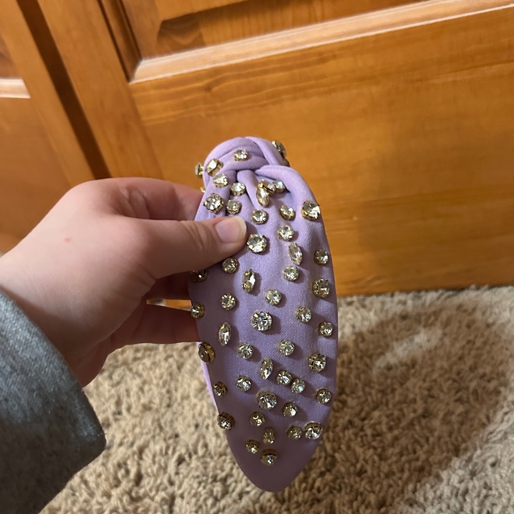 NEW Lavender Knotted Crystal Embellished Headband - Picture 5 of 5